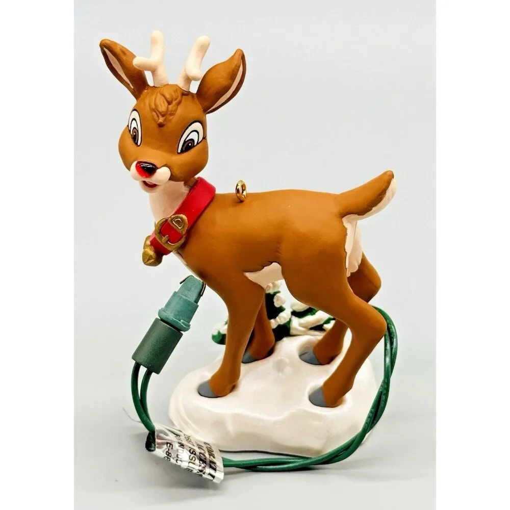 Hallmark Keepsake Collectors Club Santa Rudolph Red Nosed Reindeer 1996 Lot of 2